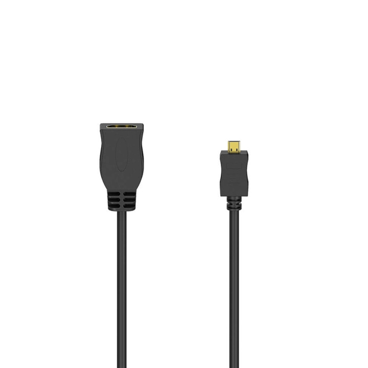 HAMA Adapter HDMI Type D-A Plug-Socket Gold Plated Black ryhmässä KODINELEKTRONIIKKA / Kaapelit & Sovittimet / HDMI / Sovittimet @ TP E-commerce Nordic AB (C17006)