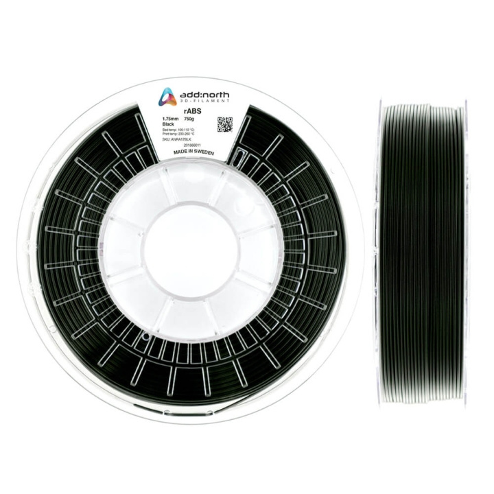 ADDNORTH rABS 750g Black ryhmässä TIETOKOONET & TARVIKKEET / Tulostimet & Tarvikkeet / Tulostimet / 3D-tulostin & Tarvikkeet / Tillbehör @ TP E-commerce Nordic AB (C17039)