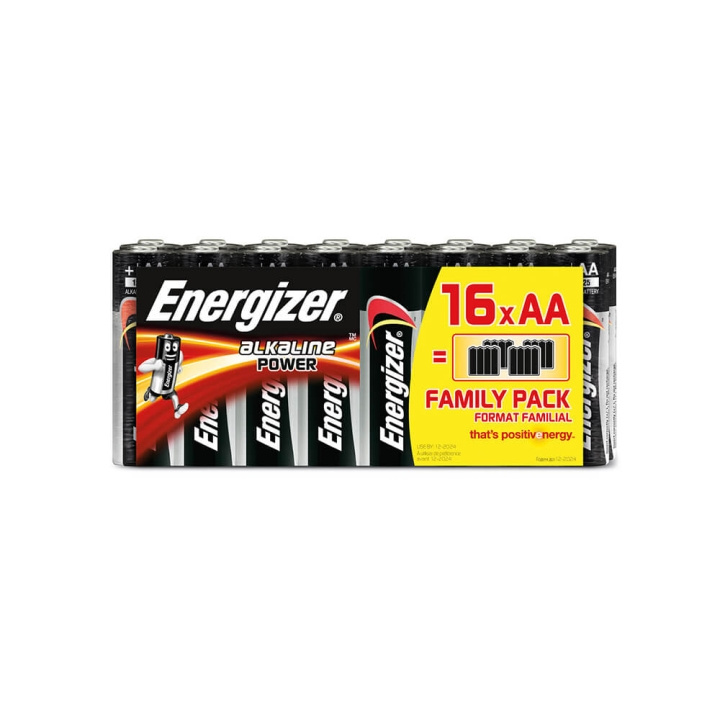 ENERGIZER Battery AA/LR6 Alkaline Power 16-pack ryhmässä KODINELEKTRONIIKKA / Paristot & Laturit / Akut / AA @ TP E-commerce Nordic AB (C17045)