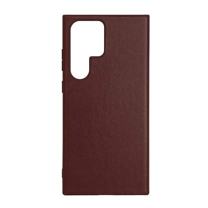 Buffalo Back cover PU Samsung S23 5G Ultra Brown ryhmässä ÄLYPUHELIMET JA TABLETIT / Puhelimen suojakotelo / Samsung @ TP E-commerce Nordic AB (C17080)