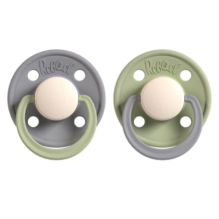 REBAEL Pacifier 2-Pack Size 1 Pearly Dolphin / Cloudy Pearly Pony ryhmässä LELUT, TUOTTEET LAPSILLE JA VAUVOILLE / Vauvatuotteet / Tutit & Hammasrenkaat @ TP E-commerce Nordic AB (C17228)