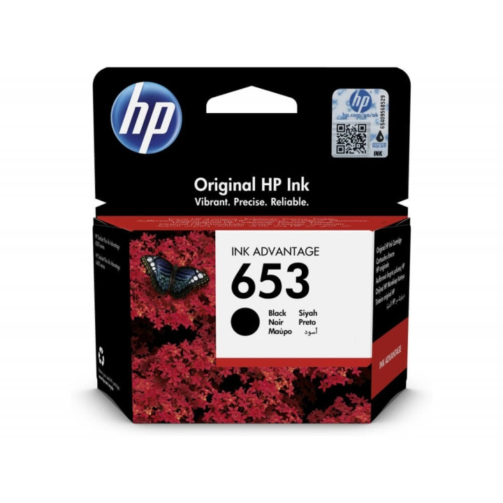 HP Ink 3YM75AE 653 Black ryhmässä TIETOKOONET & TARVIKKEET / Tulostimet & Tarvikkeet / Musteet ja väriaineet / Mustepatruunat / HP @ TP E-commerce Nordic AB (C17265)