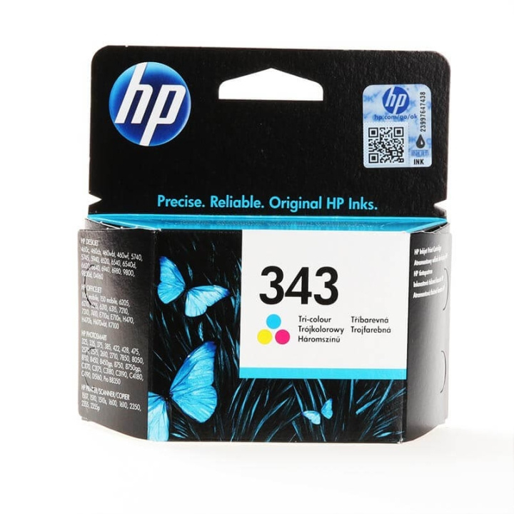 HP Musteet C8766EE 343 Tri-colour ryhmässä TIETOKOONET & TARVIKKEET / Tulostimet & Tarvikkeet / Musteet ja väriaineet / Mustepatruunat / HP @ TP E-commerce Nordic AB (C17281)