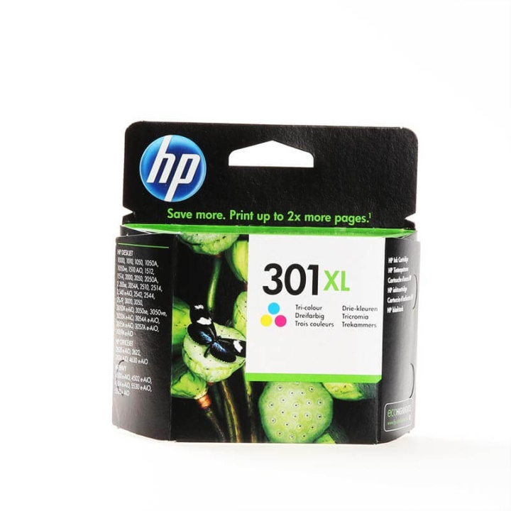 HP Musteet CH564EE 301XL Tri-colour ryhmässä TIETOKOONET & TARVIKKEET / Tulostimet & Tarvikkeet / Musteet ja väriaineet / Mustepatruunat / HP @ TP E-commerce Nordic AB (C17313)