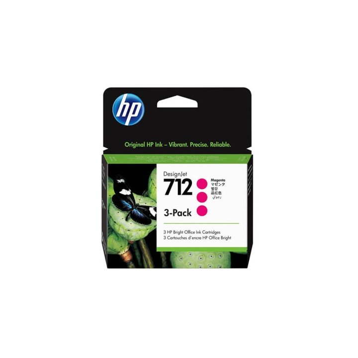 HP Musteet 3ED78A 712 Magenta 3-pack ryhmässä TIETOKOONET & TARVIKKEET / Tulostimet & Tarvikkeet / Musteet ja väriaineet / Mustepatruunat / HP @ TP E-commerce Nordic AB (C17344)