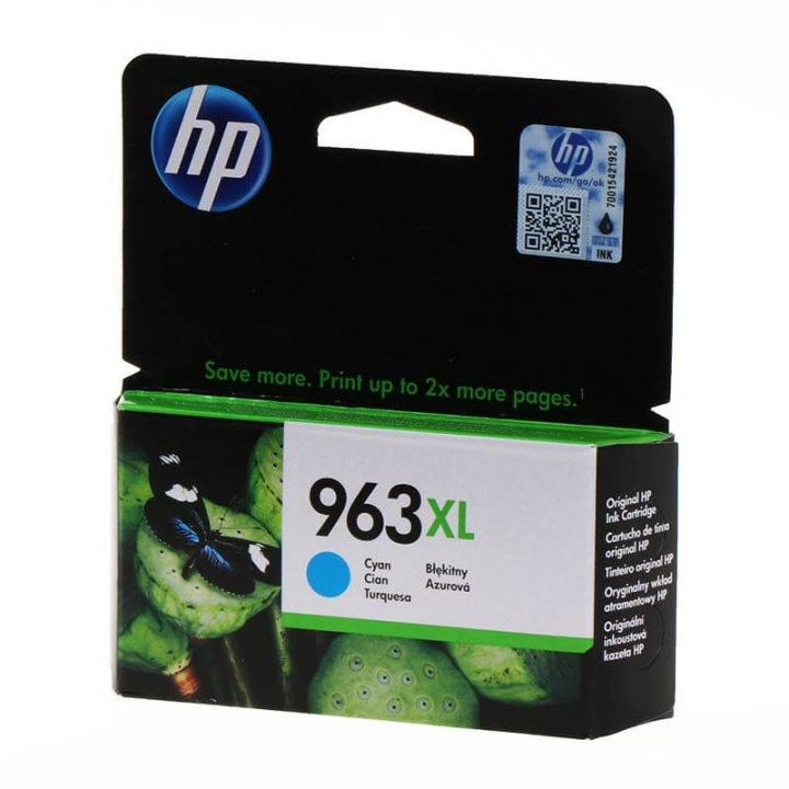 HP Musteet 3JA27AE 963XL Cyan ryhmässä TIETOKOONET & TARVIKKEET / Tulostimet & Tarvikkeet / Musteet ja väriaineet / Mustepatruunat / HP @ TP E-commerce Nordic AB (C17350)