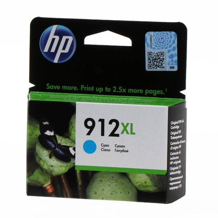 HP Musteet 3YL81AE 912XL Cyan ryhmässä TIETOKOONET & TARVIKKEET / Tulostimet & Tarvikkeet / Musteet ja väriaineet / Mustepatruunat / HP @ TP E-commerce Nordic AB (C17360)