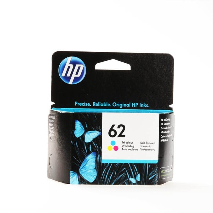 HP Musteet C2P06AE 62 Tri-colour ryhmässä TIETOKOONET & TARVIKKEET / Tulostimet & Tarvikkeet / Musteet ja väriaineet / Mustepatruunat / HP @ TP E-commerce Nordic AB (C17374)