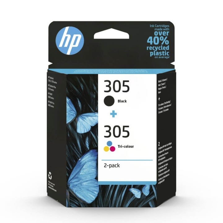 HP Ink 6ZD17AE 305 Multipack ryhmässä TIETOKOONET & TARVIKKEET / Tulostimet & Tarvikkeet / Musteet ja väriaineet / Mustepatruunat / HP @ TP E-commerce Nordic AB (C17390)