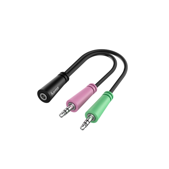 Hama Adapter Audio 3.5 Female to 2x 3.5 Male ryhmässä KODINELEKTRONIIKKA / Kaapelit & Sovittimet / Analoginen ääni / Sovittimet @ TP E-commerce Nordic AB (C17469)