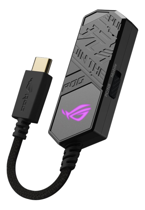 ASUS ROG Clavis USB-C to 3.5mm DAC w/noise cancelling ryhmässä TIETOKOONET & TARVIKKEET / Tietokonetarvikkeet / Ulkoinen äänikortti @ TP E-commerce Nordic AB (C17568)