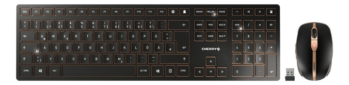 CHERRY DW 9000 SLIM, trådlöst tangentbord & mus, uppladningsbart Retai ryhmässä TIETOKOONET & TARVIKKEET / Hiiret & Näppäimistöt / Näppäimistöt / Paketti @ TP E-commerce Nordic AB (C17593)