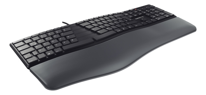 Cherry KC 4500 Ergo keyboard, ergonomic designed keyboard, black ryhmässä TIETOKOONET & TARVIKKEET / Hiiret & Näppäimistöt / Näppäimistöt / Langalliset @ TP E-commerce Nordic AB (C17601)