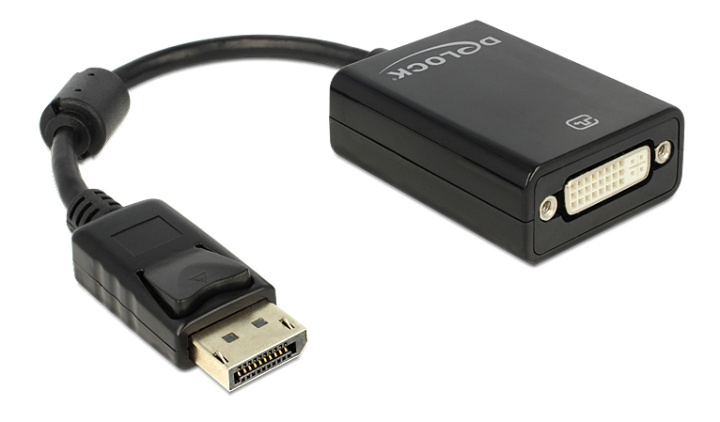 Delock Adapter Displayport 1.1 male > DVI female Passive black ryhmässä TIETOKOONET & TARVIKKEET / Kaapelit & Sovittimet / DisplayPort / Sovittimet @ TP E-commerce Nordic AB (C17647)