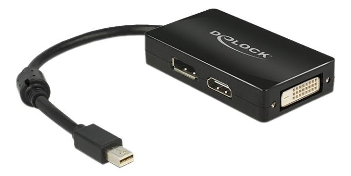 Delock Adapter mini Displayport 1.1 ma to Displayport/HDMI/DVI, black ryhmässä TIETOKOONET & TARVIKKEET / Kaapelit & Sovittimet / DisplayPort / Sovittimet @ TP E-commerce Nordic AB (C17650)