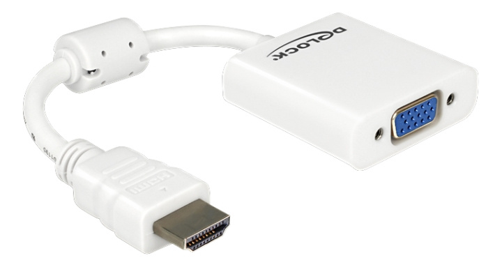 Delock Adapter HDMI-A male > VGA female white ryhmässä TIETOKOONET & TARVIKKEET / Kaapelit & Sovittimet / VGA / Sovittimet @ TP E-commerce Nordic AB (C17663)