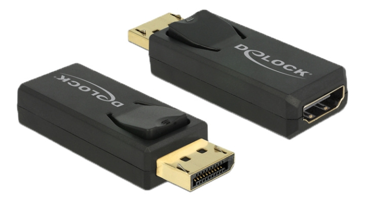 Delock Adapter Displayport 1.2 male > HDMI female 4K 60 Hz Active ryhmässä TIETOKOONET & TARVIKKEET / Kaapelit & Sovittimet / DisplayPort / Sovittimet @ TP E-commerce Nordic AB (C17670)