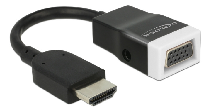 Delock Adapter HDMI-A male > VGA female with Audio ryhmässä TIETOKOONET & TARVIKKEET / Kaapelit & Sovittimet / VGA / Sovittimet @ TP E-commerce Nordic AB (C17671)