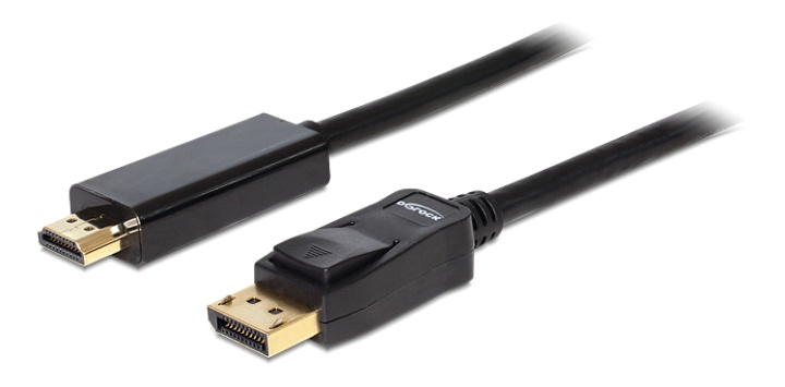 Delock Cable Displayport 1.1 male > High Speed HDMI-A male passive 2 m ryhmässä TIETOKOONET & TARVIKKEET / Kaapelit & Sovittimet / DisplayPort / Kaapelit @ TP E-commerce Nordic AB (C17674)