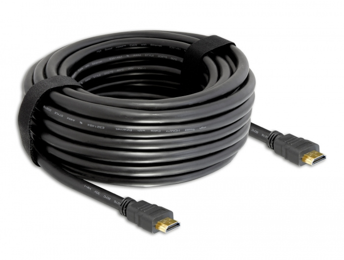 Delock Cable High Speed HDMI with Ethernet – HDMI A male > HDMI A male ryhmässä KODINELEKTRONIIKKA / Kaapelit & Sovittimet / HDMI / Kaapelit @ TP E-commerce Nordic AB (C17677)