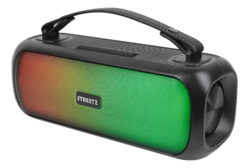 STREETZ BT Boombox 2x 7.5 W, IPX5, AUX, USB flash, LED, black ryhmässä KODINELEKTRONIIKKA / Ääni & Kuva / Kaiuttimet & Tarvikkeet / Bluetooth-kaiutin / Kannettavat kaiuttimet @ TP E-commerce Nordic AB (C17700)