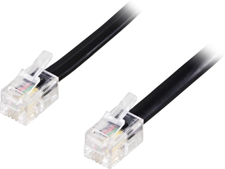 Modulaarikaapeli 4P4C(RJ9/RJ10/RJ22), 2m, musta ryhmässä KODINELEKTRONIIKKA / Kaapelit & Sovittimet / Puhelinkaapelit ja sovittimet @ TP E-commerce Nordic AB (C17734)