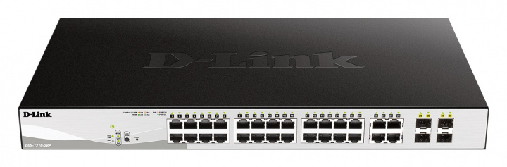 D-Link Web Smart Kytkin 24x10/100/1000 +4 SFP ryhmässä TIETOKOONET & TARVIKKEET / Verkko / Kytkimet / 10/100/1000Mbps @ TP E-commerce Nordic AB (C17789)