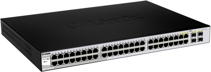 D-Link verkkokytkin10/100/1000Mbps, Layer2, 44xRJ45, 4xSFP musta/hopea ryhmässä TIETOKOONET & TARVIKKEET / Verkko / Kytkimet @ TP E-commerce Nordic AB (C17790)