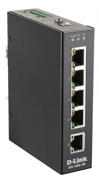 D-Link DIS-100E-5W teollisuuskytkin, ei-hallittava, 5x 10/100BaseT(X) ryhmässä TIETOKOONET & TARVIKKEET / Verkko / Kytkimet @ TP E-commerce Nordic AB (C17813)