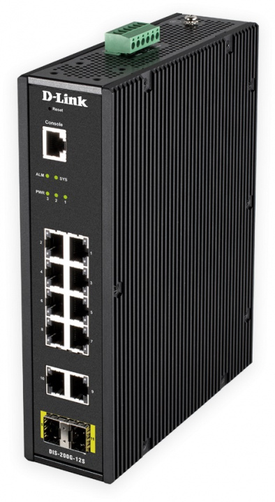 D-Link 12 Port L2 Industrial Smart Managed Switch with 10 x 1GBaseT(X) ryhmässä TIETOKOONET & TARVIKKEET / Verkko / Kytkimet @ TP E-commerce Nordic AB (C17820)