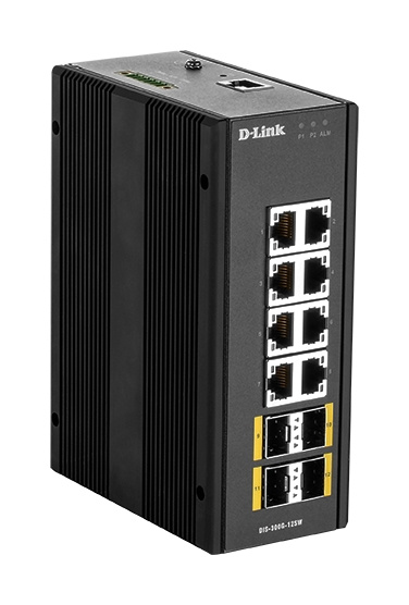 D-Link 12 Port Managed Switch, Gigabit, SFP, heat resistant, comp ryhmässä TIETOKOONET & TARVIKKEET / Verkko / Kytkimet / 10/100/1000Mbps @ TP E-commerce Nordic AB (C17822)