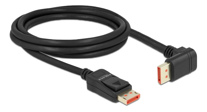 Delock DisplayPort cable male straight to male 90° downwards angled 8K ryhmässä TIETOKOONET & TARVIKKEET / Kaapelit & Sovittimet / DisplayPort / Kaapelit @ TP E-commerce Nordic AB (C17827)