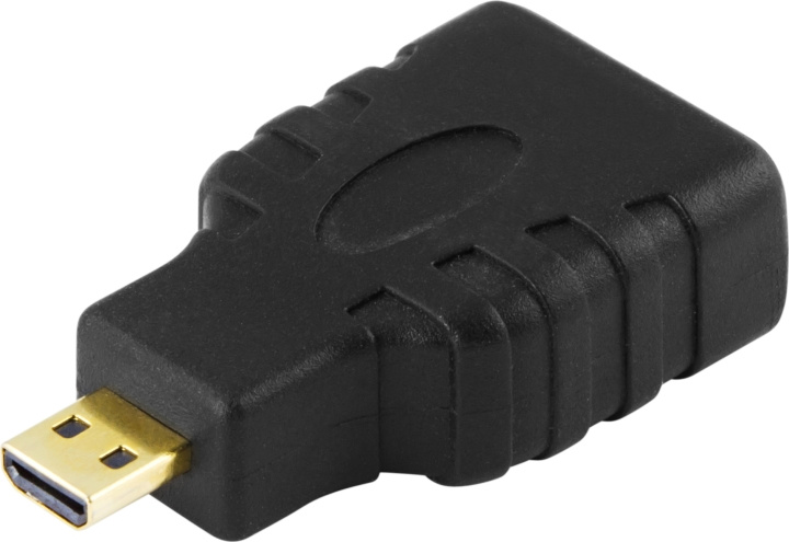 DELTACO HDMI High Speed with Ethernet adapter, Micro HDMI ur - HDMI na ryhmässä KODINELEKTRONIIKKA / Kaapelit & Sovittimet / HDMI / Sovittimet @ TP E-commerce Nordic AB (C17907)