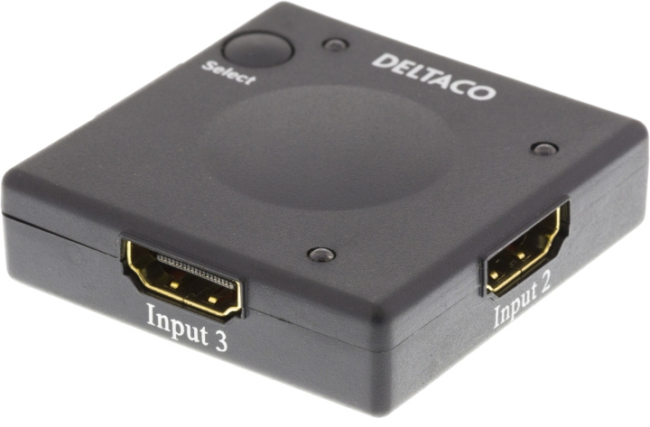 DELTACO HDMI-kytkin, automaattinen3 > 1, 1080p, 3D, musta ryhmässä TIETOKOONET & TARVIKKEET / Kaapelit & Sovittimet / Adapterit @ TP E-commerce Nordic AB (C17910)