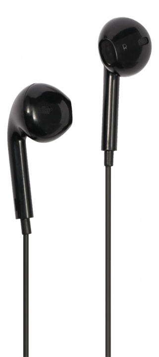 STREETZ Semi-in-ear earphones, 3-button, USB-C, black ryhmässä KODINELEKTRONIIKKA / Ääni & Kuva / Kuulokkeet & Tarvikkeet / Kuulokkeet @ TP E-commerce Nordic AB (C17914)