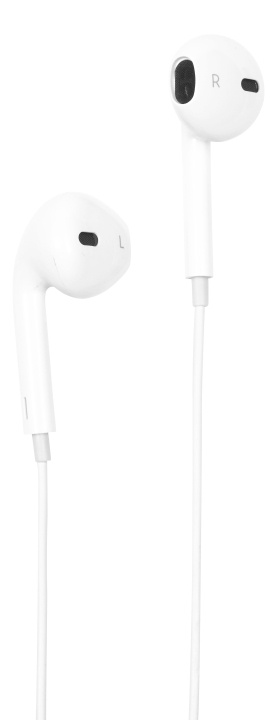 STREETZ Semi-in-ear earphones, 3-button, USB-C, white ryhmässä KODINELEKTRONIIKKA / Ääni & Kuva / Kuulokkeet & Tarvikkeet / Kuulokkeet @ TP E-commerce Nordic AB (C17915)