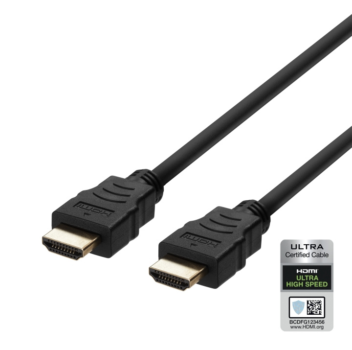 DELTACO ultranopea HDMI-kaapeli, 48Gbps, 0,5m, musta ryhmässä KODINELEKTRONIIKKA / Kaapelit & Sovittimet / HDMI / Kaapelit @ TP E-commerce Nordic AB (C17916)