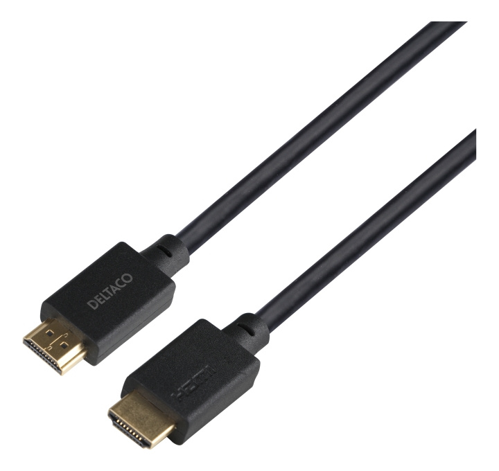 DELTACO ULTRA High Speed HDMI-cable, 48Gbps, 1m, black ryhmässä KODINELEKTRONIIKKA / Kaapelit & Sovittimet / HDMI / Kaapelit @ TP E-commerce Nordic AB (C17917)