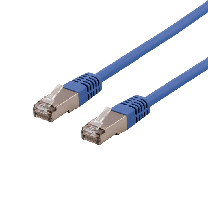 DELTACO U/FTP Cat6a patchkabel, LSZH, 0,3m, Blue ryhmässä TIETOKOONET & TARVIKKEET / Kaapelit & Sovittimet / Verkko / Cat6 @ TP E-commerce Nordic AB (C18091)