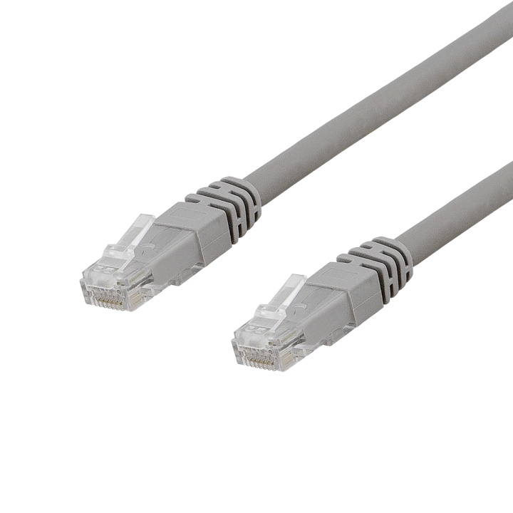 DELTACO U/UTP Cat6a patchkabel, LSZH, 0,3M, Grey ryhmässä TIETOKOONET & TARVIKKEET / Kaapelit & Sovittimet / Verkko / Cat6 @ TP E-commerce Nordic AB (C18138)