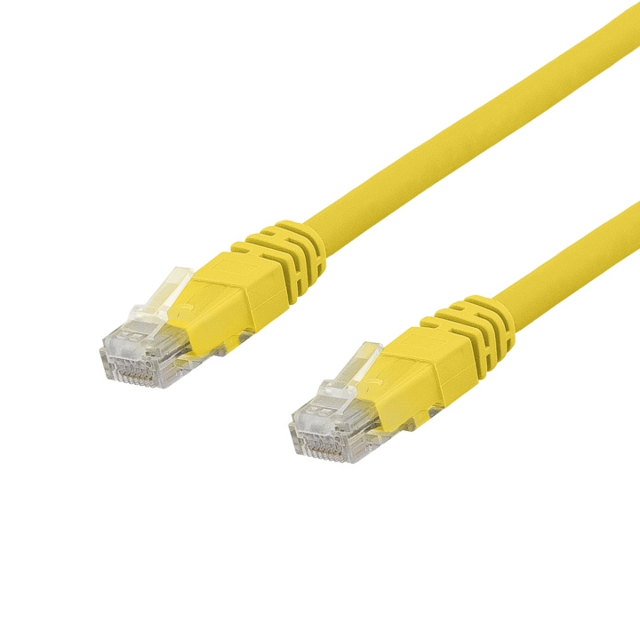 DELTACO U/UTP Cat6a patchkabel, LSZH, 1m, Yellow ryhmässä TIETOKOONET & TARVIKKEET / Kaapelit & Sovittimet / Verkko / Cat6 @ TP E-commerce Nordic AB (C18195)