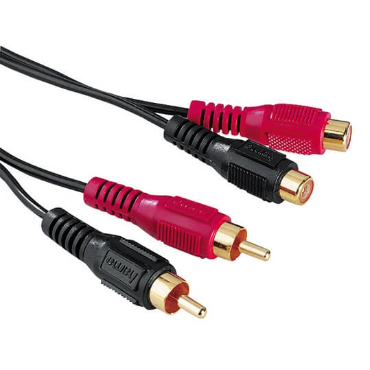 Hama Kabel 2xRCA-2xRCA Förlängning Svart 4m ryhmässä KODINELEKTRONIIKKA / Kaapelit & Sovittimet / RCA / Kaapelit @ TP E-commerce Nordic AB (C18474)