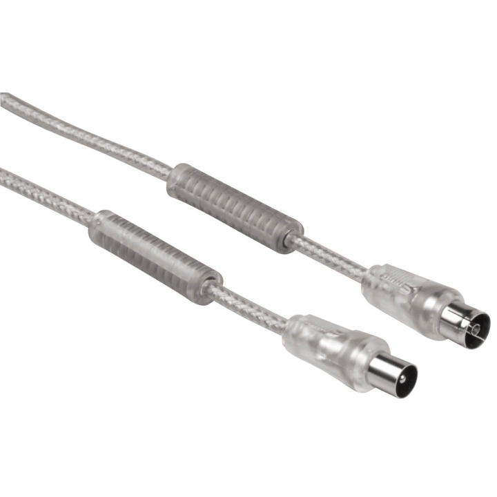 Hama Kabel Antenn 90dB Ferrit Transparent-Silver1.5m ryhmässä KODINELEKTRONIIKKA / Kaapelit & Sovittimet / Antennikaapelit & Tarvikkeet / Antenni johdot @ TP E-commerce Nordic AB (C18481)