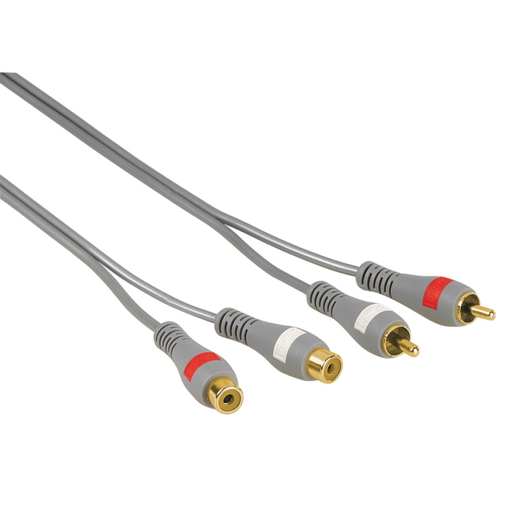 Hama Kabel 2xRCA- 2xRCA Förlängning Guld Svart 5m ryhmässä KODINELEKTRONIIKKA / Kaapelit & Sovittimet / RCA / Kaapelit @ TP E-commerce Nordic AB (C18483)