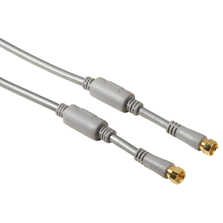 Hama Kabel Antenn SAT 100dB Ferrit F-Plug Silver 1.5m ryhmässä KODINELEKTRONIIKKA / Kaapelit & Sovittimet / Antennikaapelit & Tarvikkeet / Antenni johdot @ TP E-commerce Nordic AB (C18484)