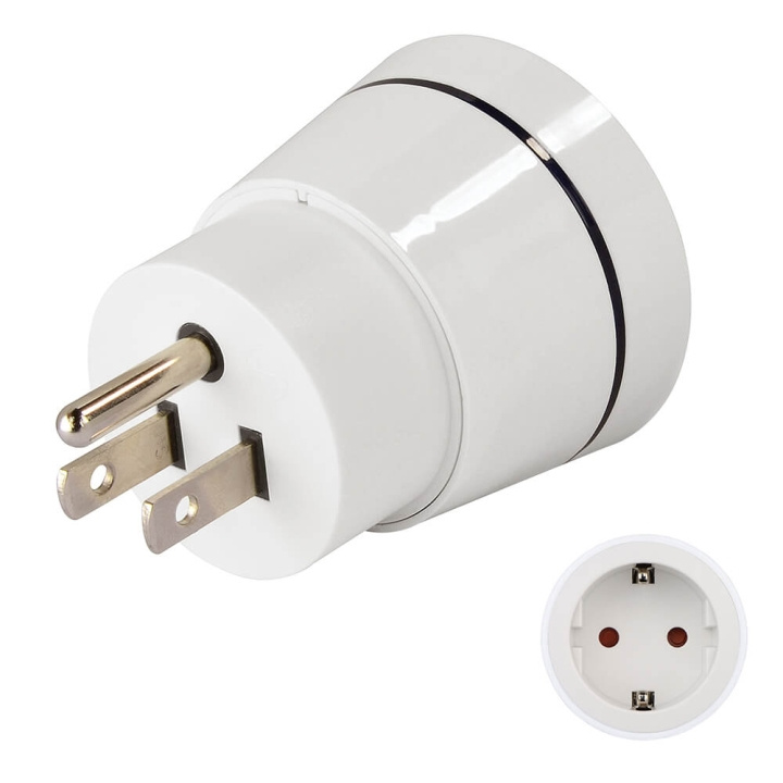 Hama Traveladapter EU-US ryhmässä KOTI, TALOUS JA PUUTARHA / Sähkö & Valaistus / Matkasovittimet @ TP E-commerce Nordic AB (C18498)