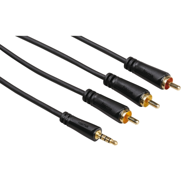 Hama Kabel 4pin 3,5mm-3xRCA Guld Svart 1.5m ryhmässä KODINELEKTRONIIKKA / Kaapelit & Sovittimet / RCA / Kaapelit @ TP E-commerce Nordic AB (C18500)