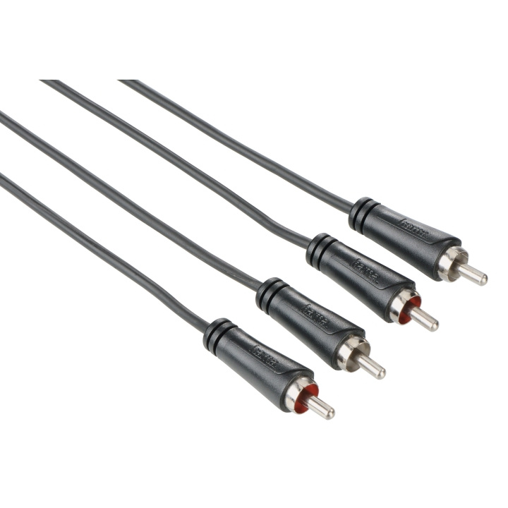 Hama Kabel Audio 2xRCA-2xRCA Svart 1.5m ryhmässä KODINELEKTRONIIKKA / Kaapelit & Sovittimet / RCA / Kaapelit @ TP E-commerce Nordic AB (C18504)