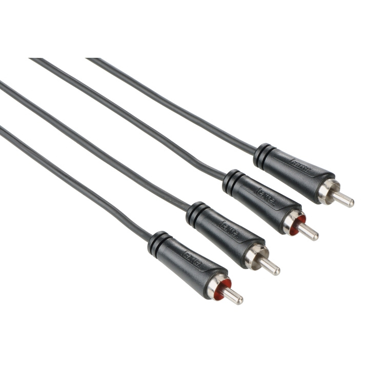 Hama Kabel Audio 2xRCA-2xRCA Svart 3m ryhmässä KODINELEKTRONIIKKA / Kaapelit & Sovittimet / RCA / Kaapelit @ TP E-commerce Nordic AB (C18505)
