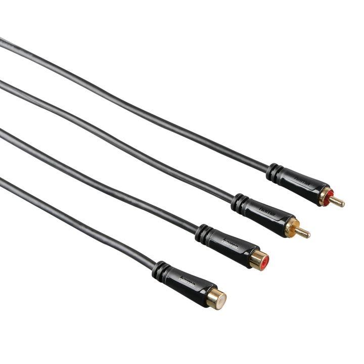 Hama Kabel Audio 2xRCA-2xRCA Förlängning Guld Svart 3m ryhmässä KODINELEKTRONIIKKA / Kaapelit & Sovittimet / RCA / Kaapelit @ TP E-commerce Nordic AB (C18509)